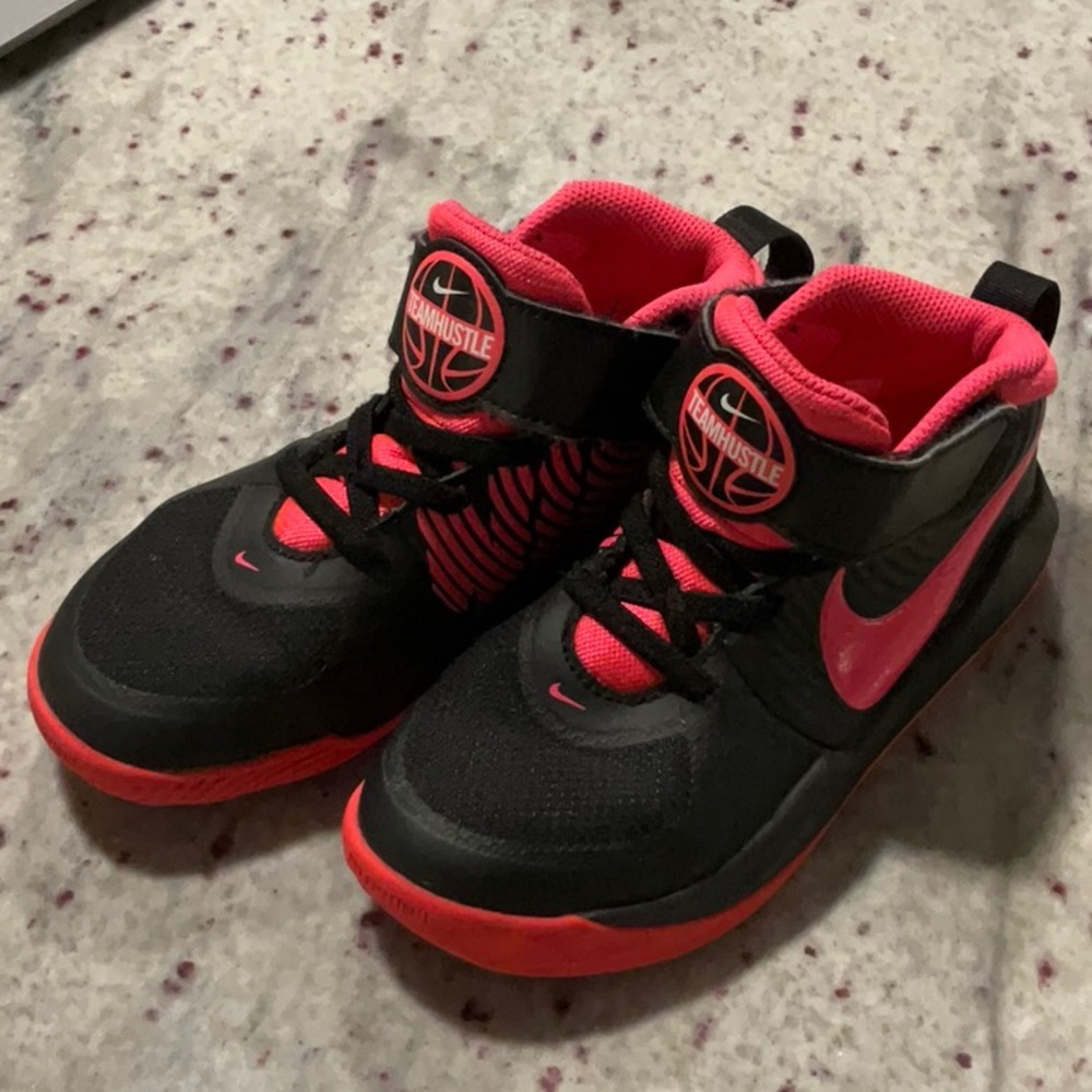 Kid Nike sneakers.
